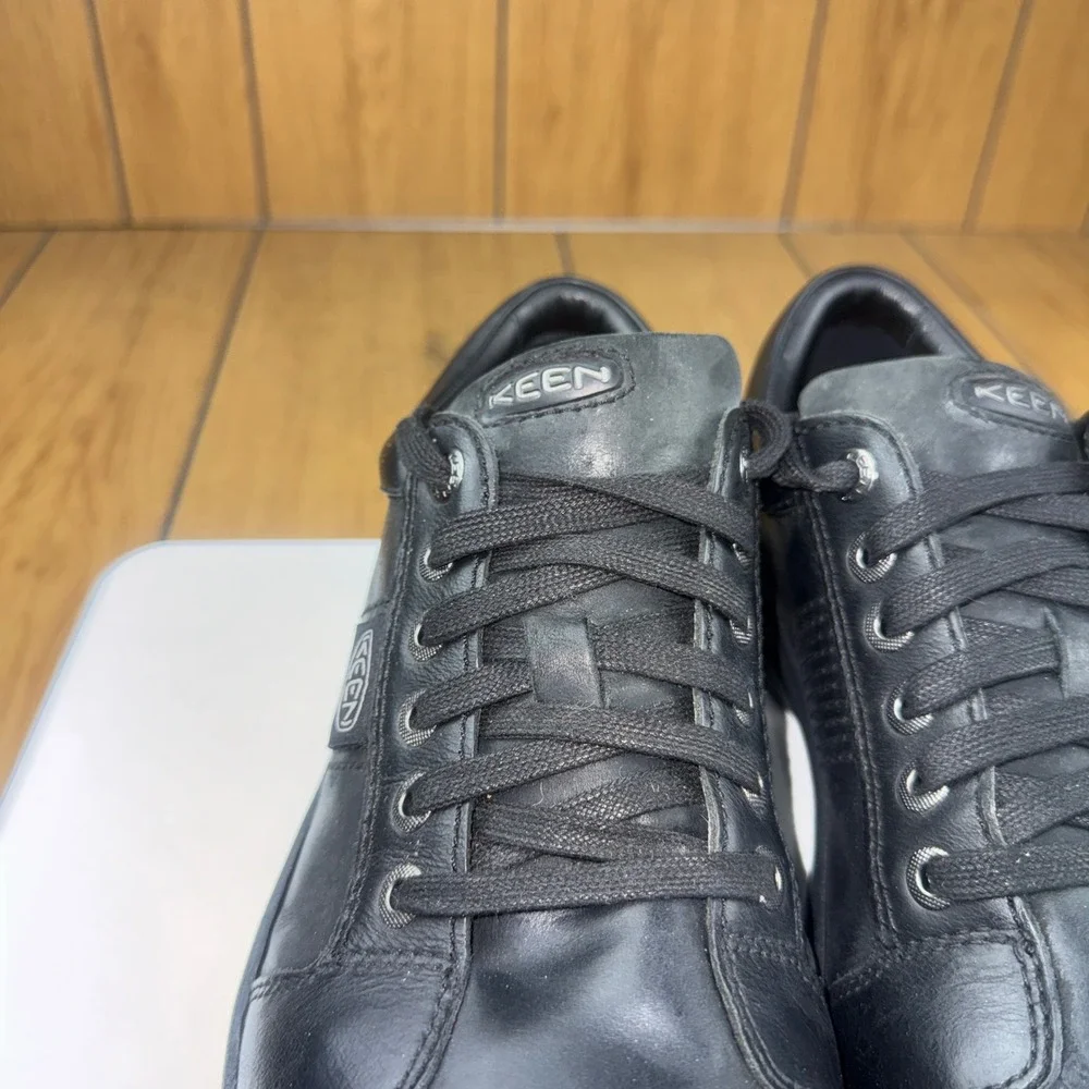 Keen Austin Mens Black Leather Oxford Casual Walking Shoes 1002990 Size 12